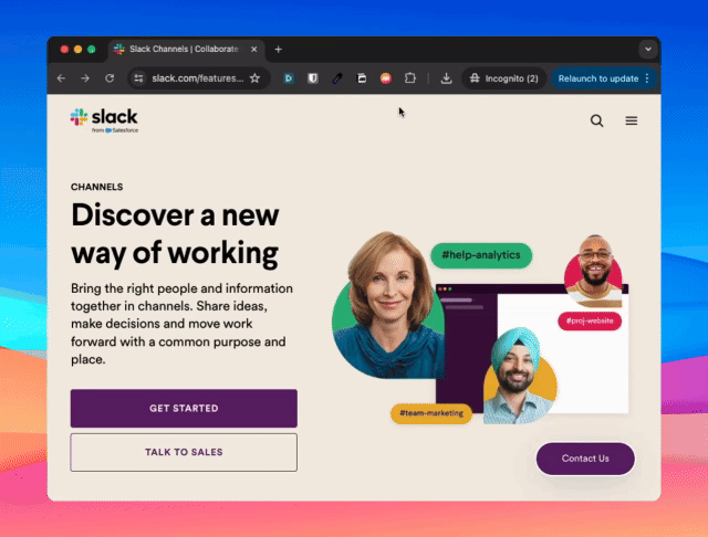 Screenshot with Chrome Extension.