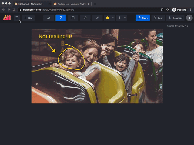 View and edit your markups